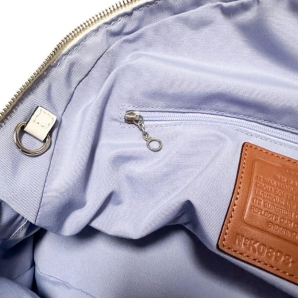 Coach White and Tan Satchel Bag - Picture 9 of 10